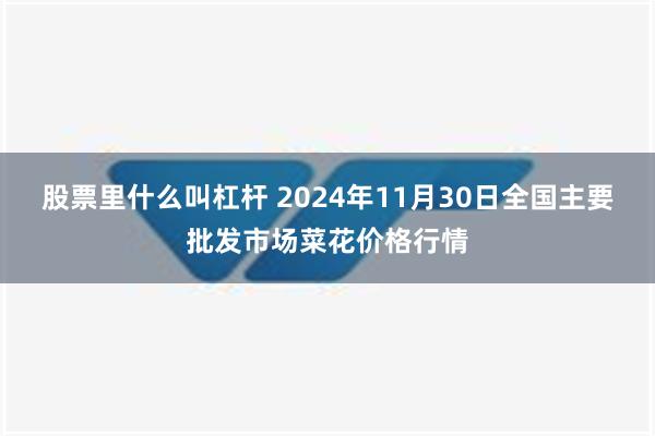 股票里什么叫杠杆 2024年11月30日全国主要批发市场菜花价格行情