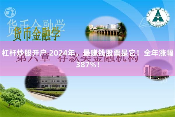 杠杆炒股开户 2024年，最赚钱股票是它！全年涨幅387%！